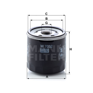 Фильтр масляный MANN-FILTER W 7032